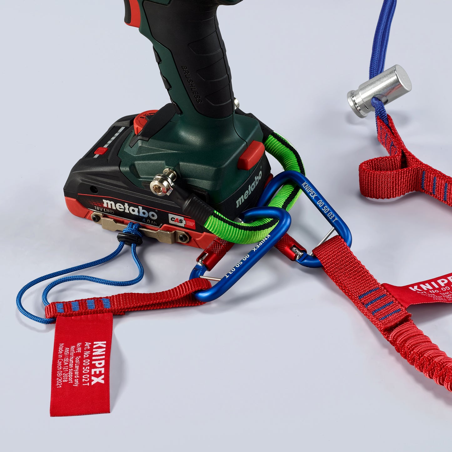 Knipex Tool Tethering Lanyard with Captive Eye Carabiner 13 lbs. 00 50 12 T BKA