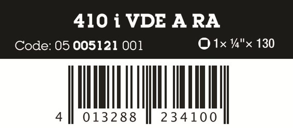 Wera 410 i VDE A RA Ratcheting T-Handle Socket Driver 1/4" Drive 05005121001