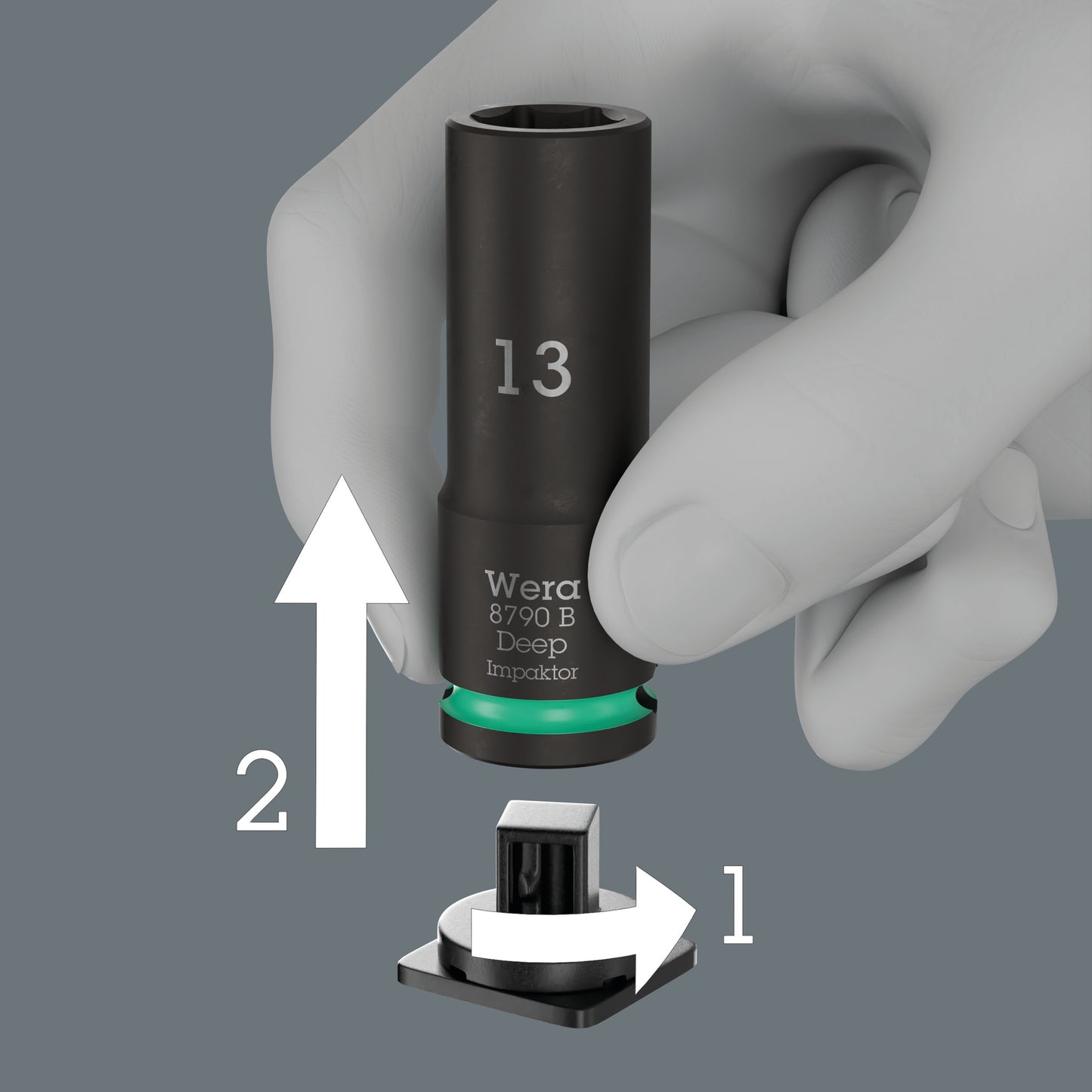 Wera 8790 B Impaktor Deep Set 1 Socket Set 3/8" 14 Pieces Metric 05005580001