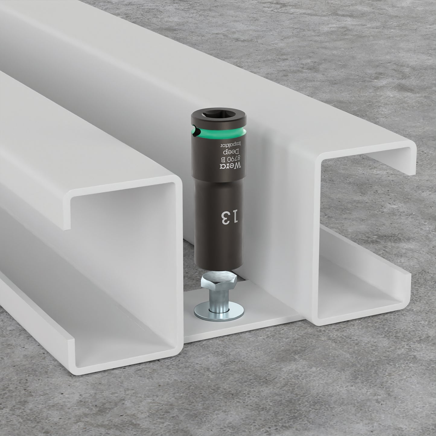 Wera 9660 Magnetic Rail B Impaktor Deep 1 Socket Set 3/8" Metric 05005590001