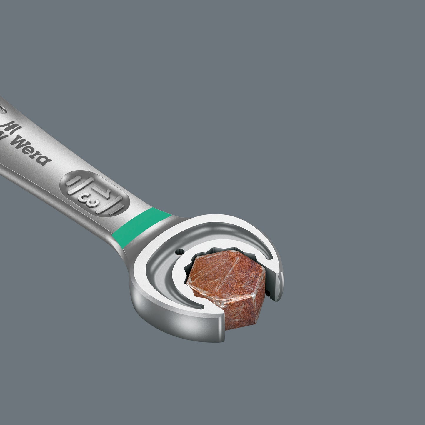 Wera 9630 Magnetic Rail 6000 Joker 1 Ratcheting Wrench Set Metric 05020014001