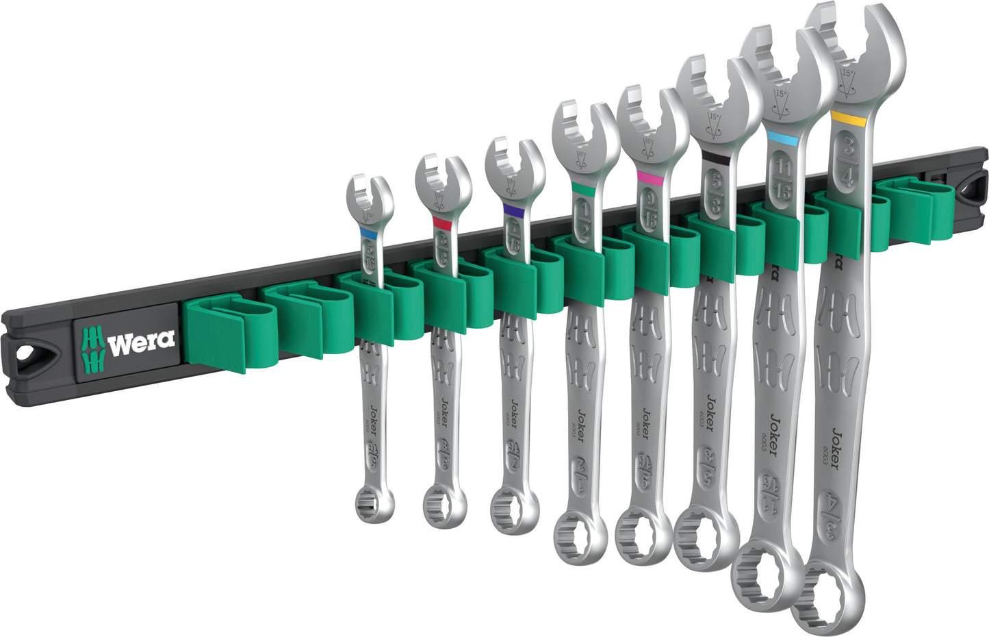 Wera 9642 Magnetic Rail 6003 Joker 1 Combination Wrench Set SAE 05020235001