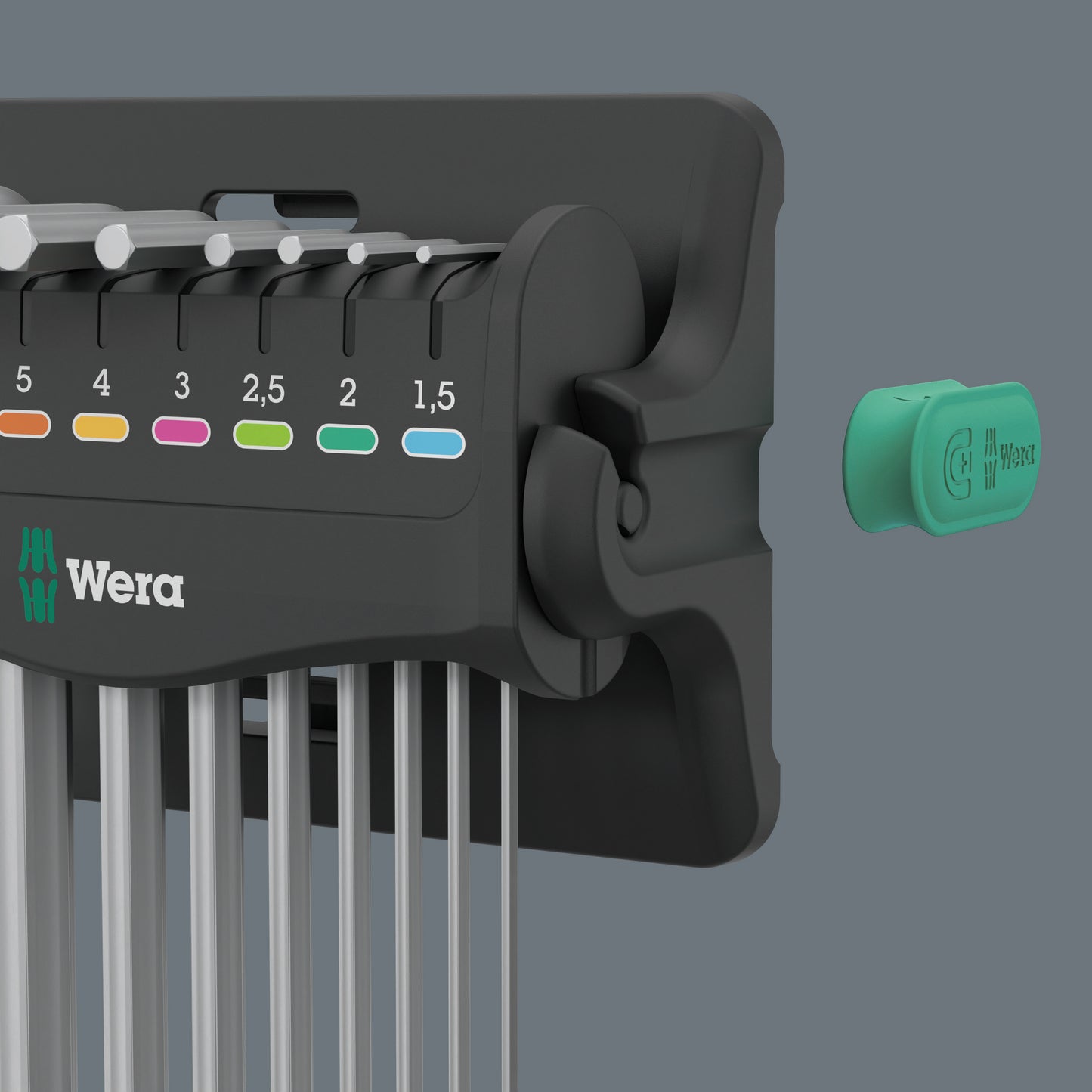 Wera 950/9 Hex-Plus 8 Chrome Plated L-Key Set Metric 05022102001