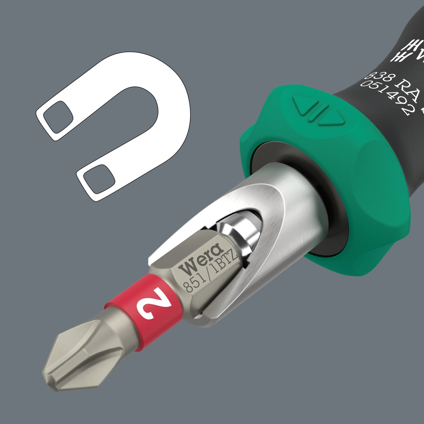Wera Kraftform Kompakt 838 RA S Ratcheting Screwdriver Set 1 Metric 05051060001