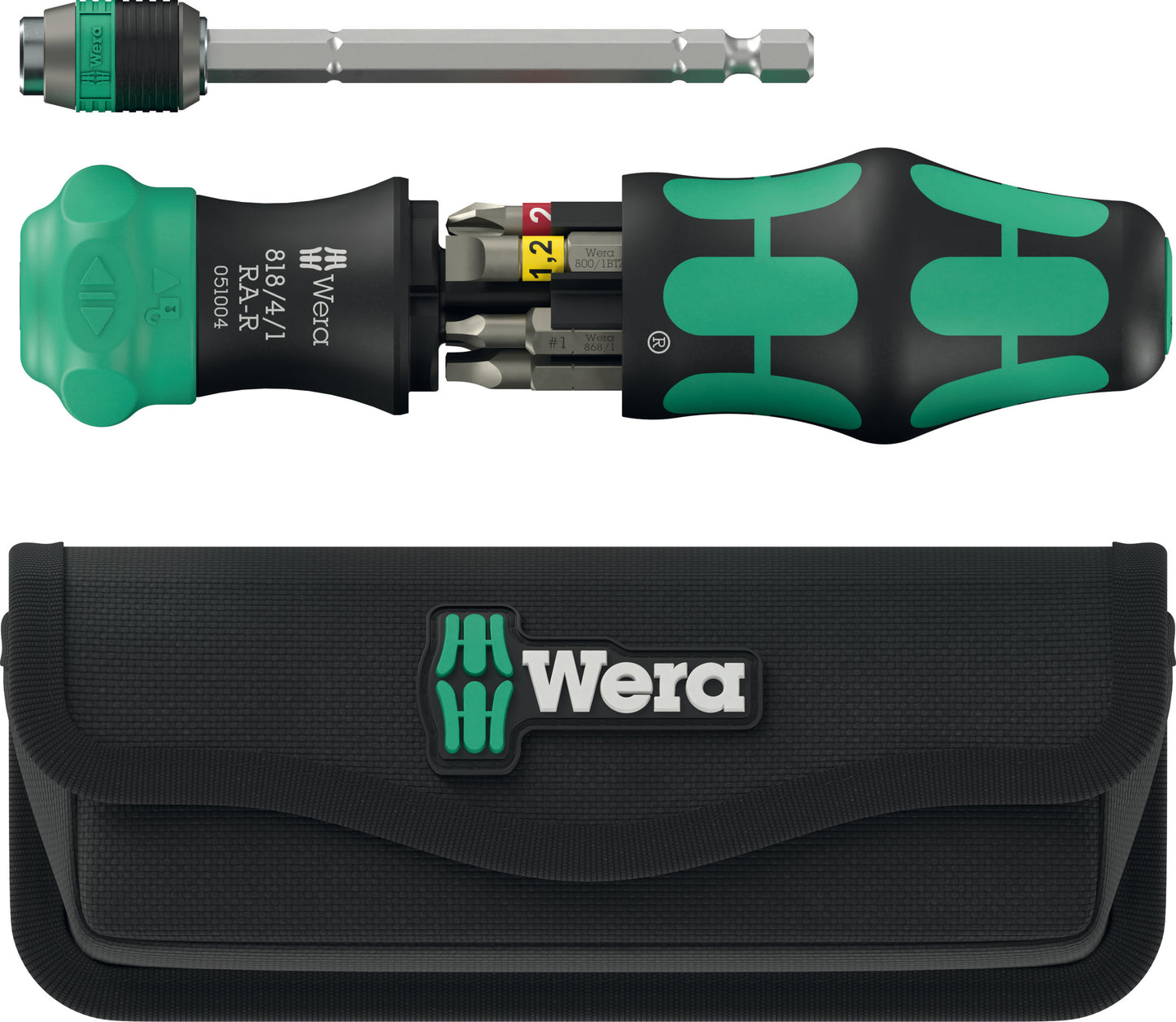 Wera Kraftform Kompakt 26 RA-R Ratcheting Screwdriver Set With Pouch 05051516001