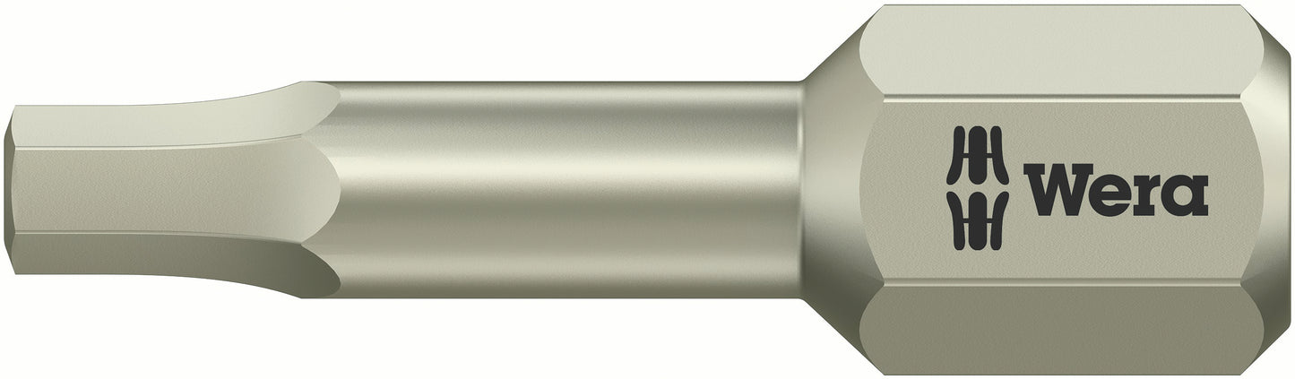 Wera 3840/1 TS SW Stainless Steel Hex Screwdriver Bit 05075604001