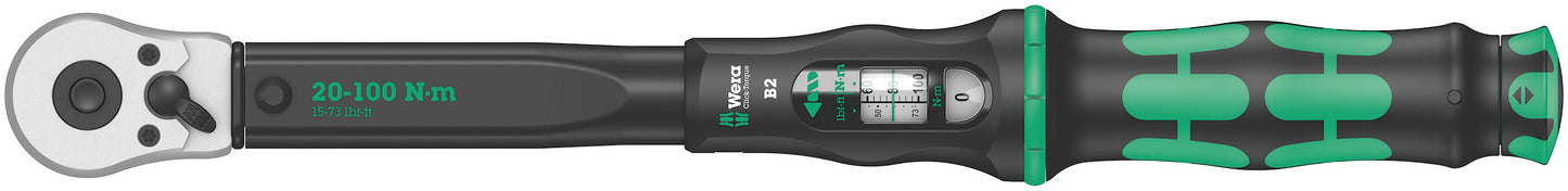 Wera Click-Torque B 2 Torque Wrench 20 - 100 Nm 3/8" Drive 05075611001