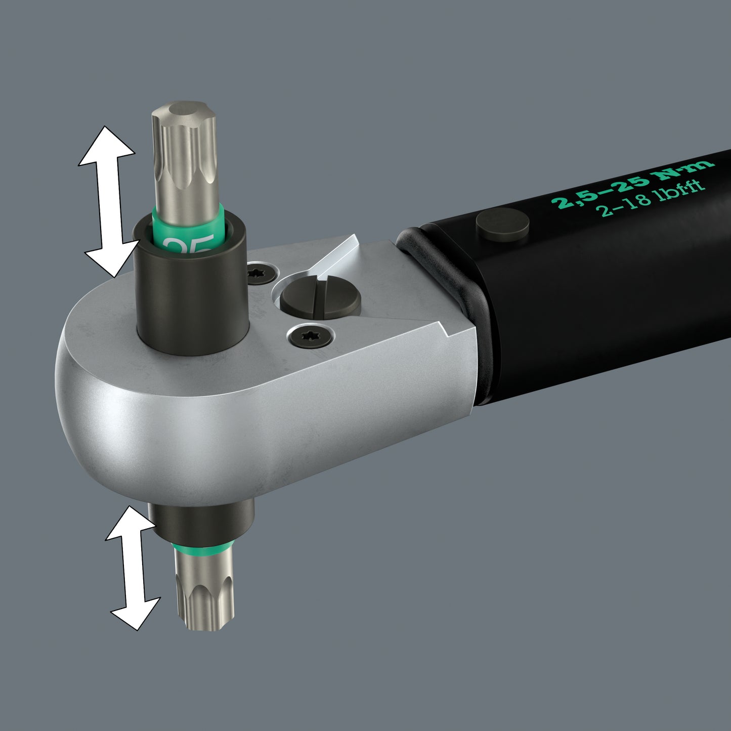 Wera Click-Torque Lock A 6 R/L Torque Wrench 2.5 -25 Nm 1/4" Drive 05075694001