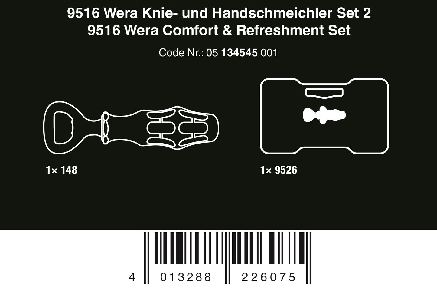 Wera 9516 Comfort & Refreshment Set 2 Pieces 05134545001