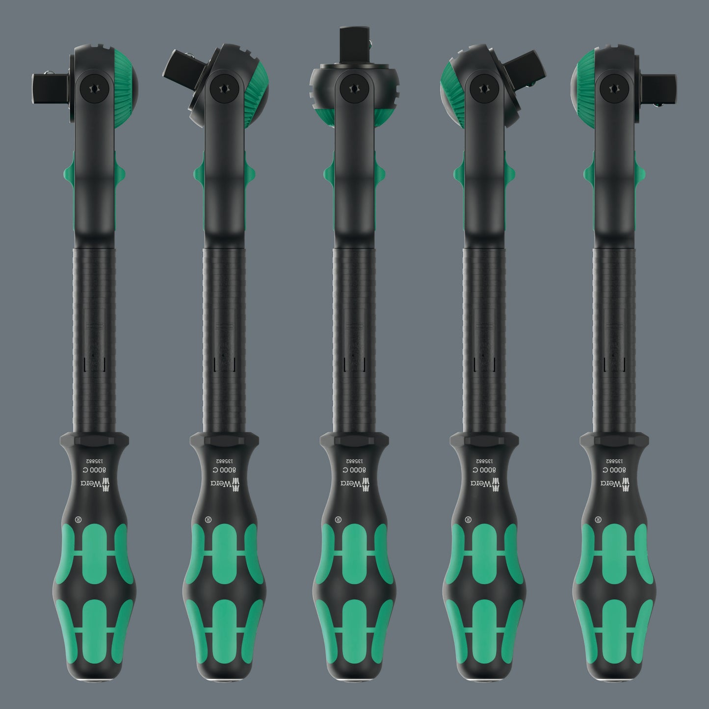 Wera 8000 C Black Edition Zyklop Speed Ratchet Wrench 1/2" Drive 05135882001