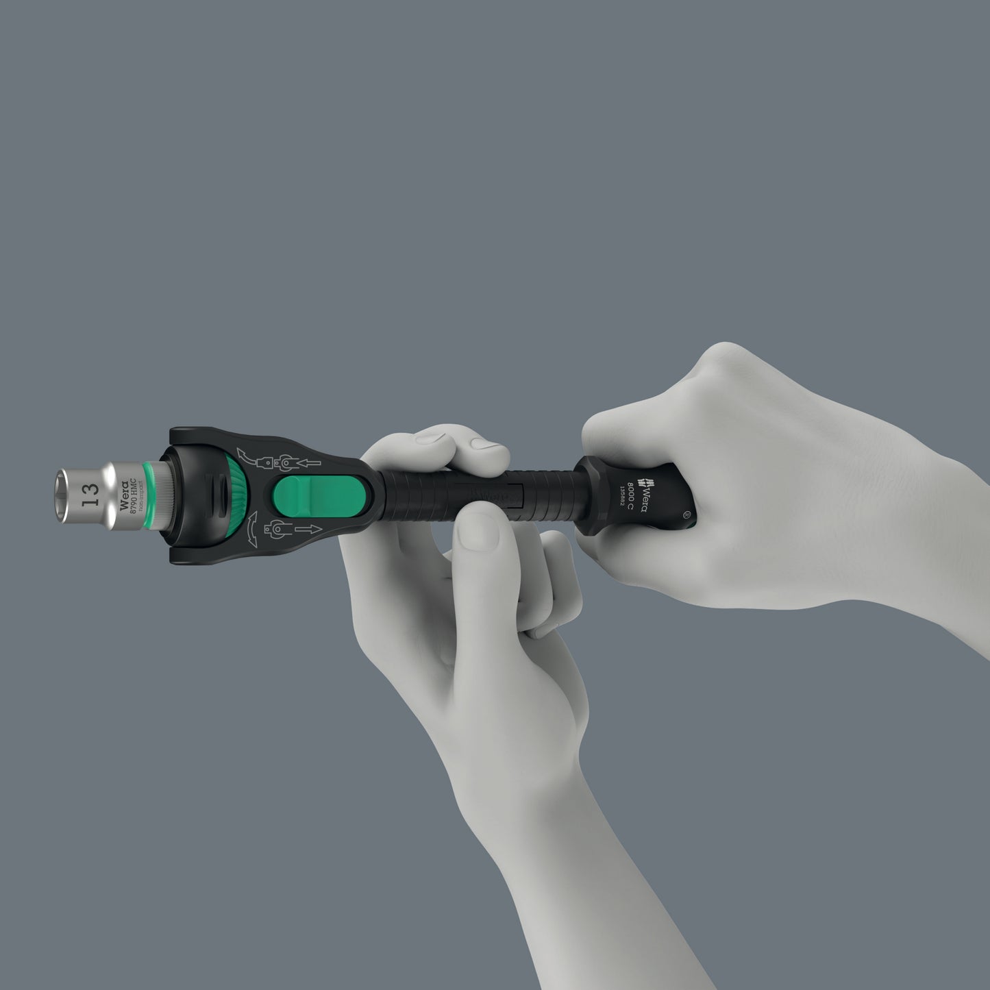Wera 8000 C Black Edition Zyklop Speed Ratchet Wrench 1/2" Drive 05135882001