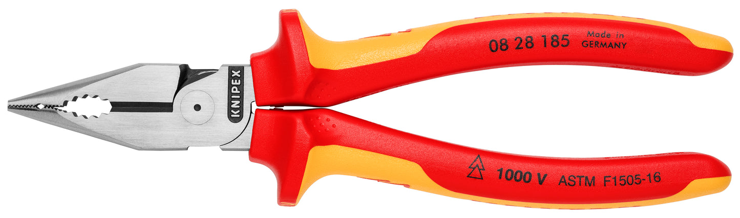 Knipex Needle Nose Combination Pliers 1000V Insulated 7 1/4" 08 28 185 US