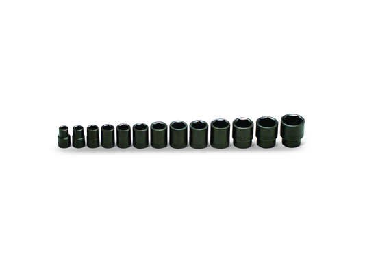 Wright Tool 6 Point Standard Impact Socket Set 13 Piece 1/2" Drive SAE 415