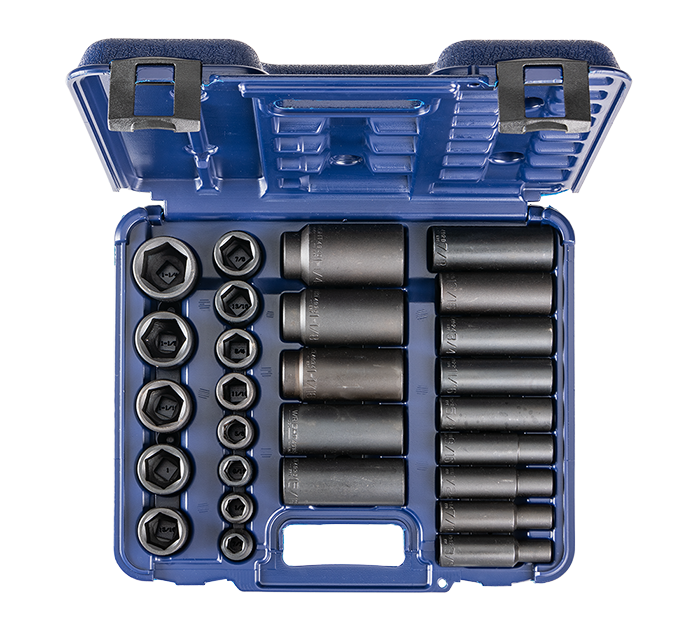 Wright Tool 6 Point Standard & Deep Impact Socket Set 1/2" Drive Metric 46667-MC
