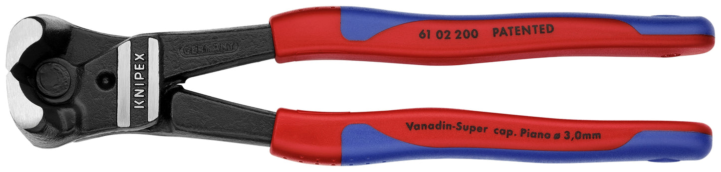 Knipex High Leverage Bolt End Cutting Nippers 8" 61 02 200