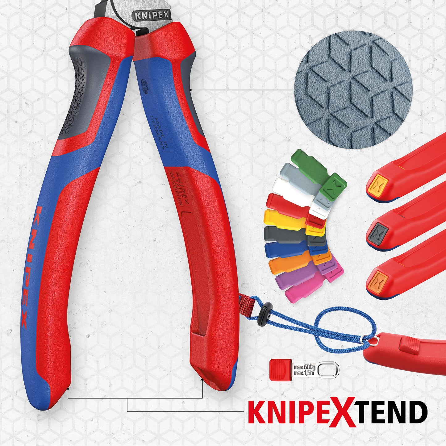 Knipex High Leverage Diagonal Cutters With Comfort Grip 8" 74 02 200