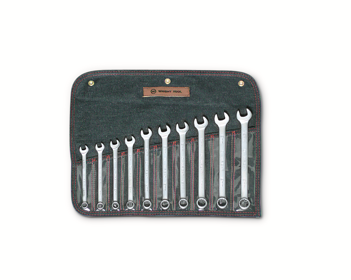Wright Tool 751 Metric Combination Wrench Set, 10mm - 19mm (10-Piece)