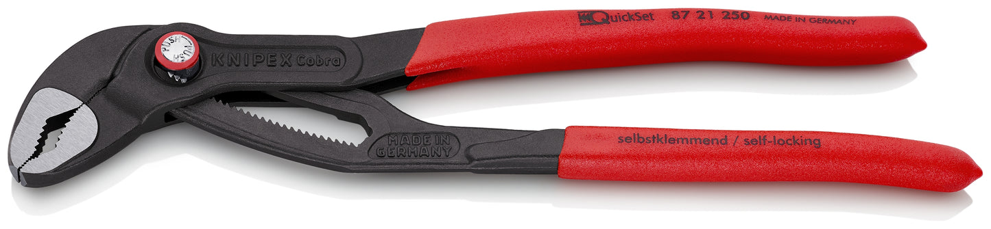 Knipex Cobra® Quickset Water Pump Pliers 10" 87 21 250