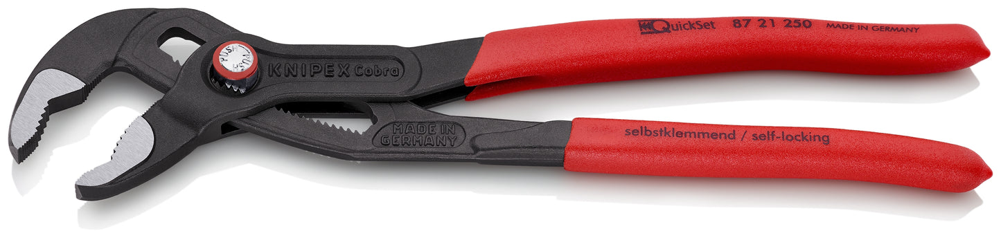 Knipex Cobra® Quickset Water Pump Pliers 10" 87 21 250