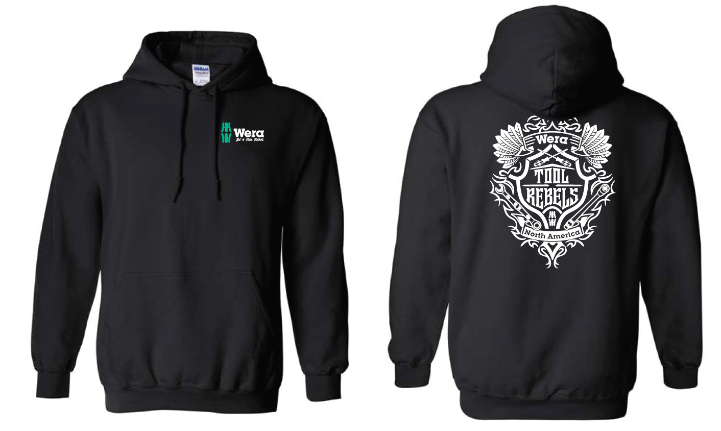 Wera Be A Tool Rebel Hoodie Black Large WERATRHOODIE-L