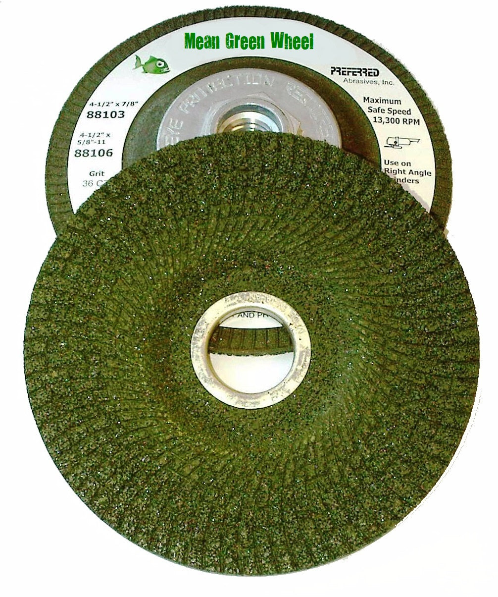 Preferred Abrasives Mean Green Grinding Wheels 36-CZ Grit 88106