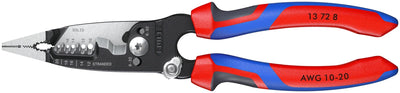 KNIPEX 8" Forged Wire Stripper 20-10 AWG with KNIPEXTEND Comfort Handles (13 72 8)