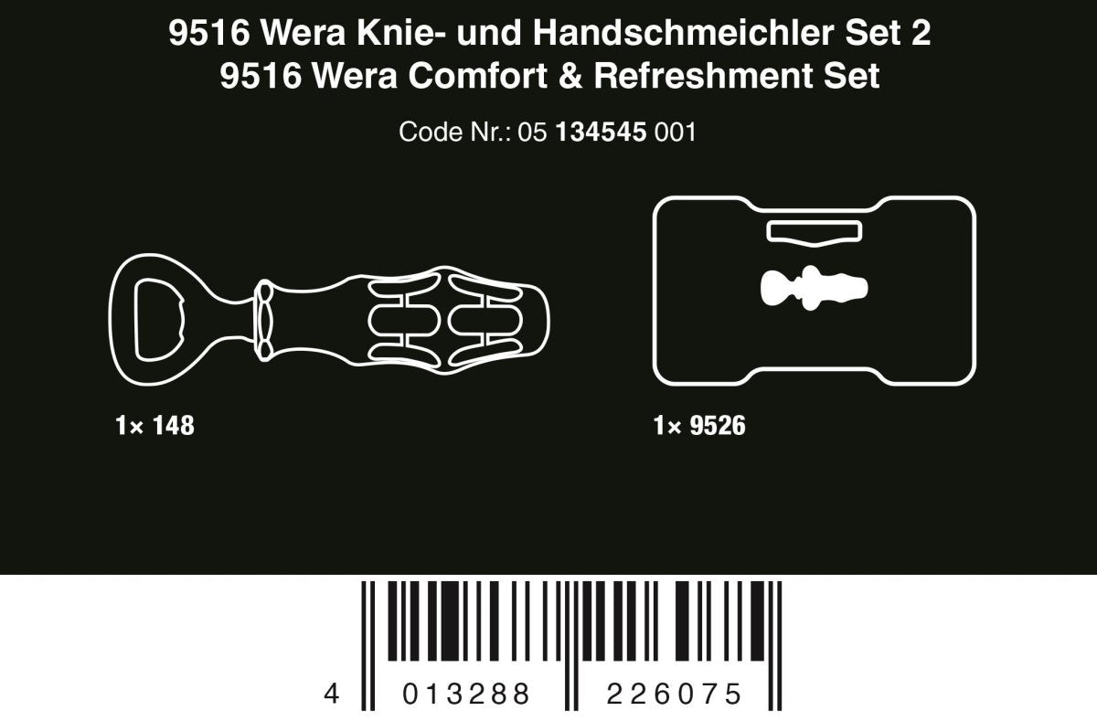 Wera 9516 Comfort & Refreshment Set 2 Pieces 05134545001 - Mr. Tools