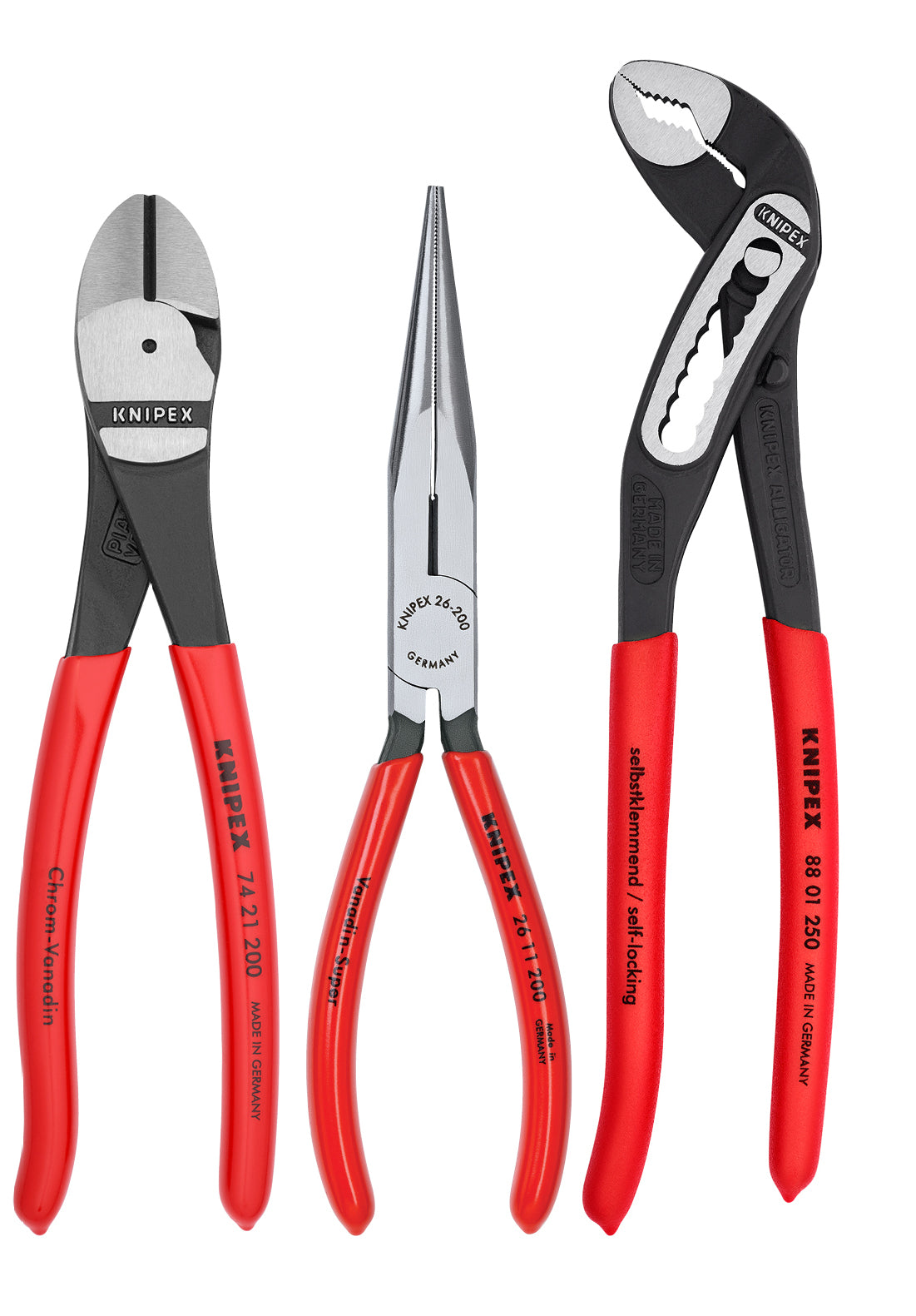 knipex pliers set with alligator® pliers 3 piece 00 20 08 us1