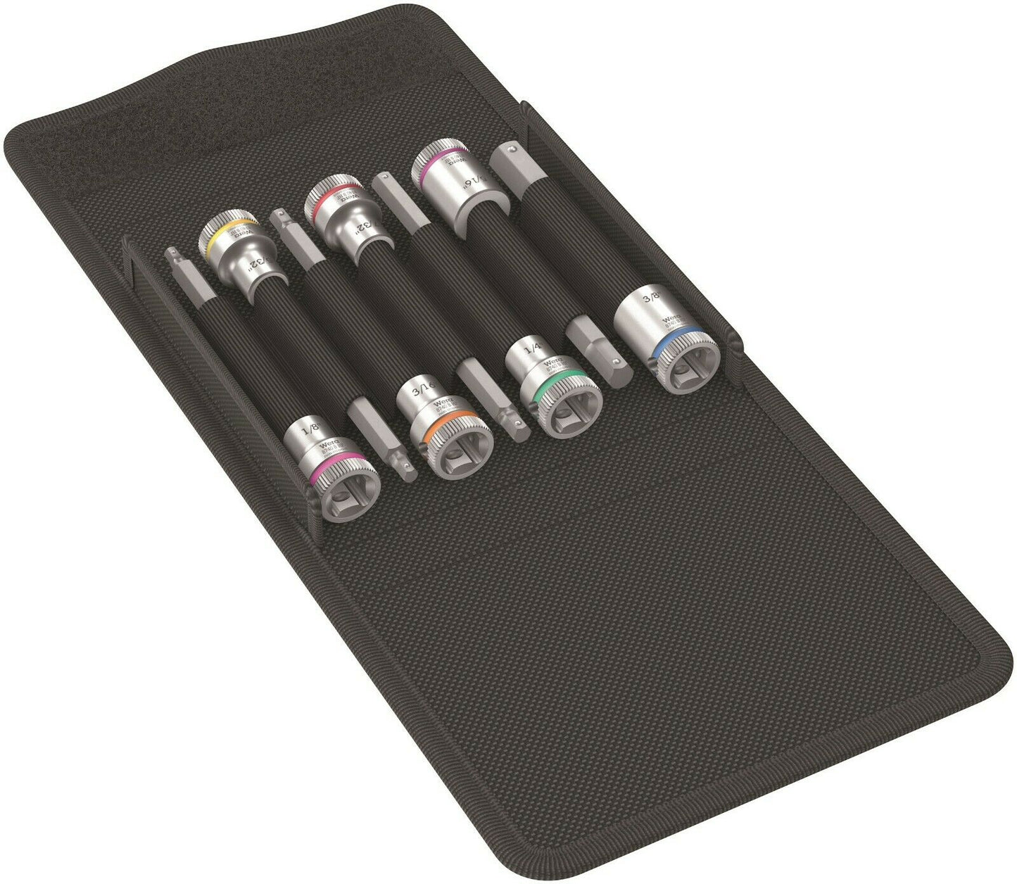 wera 8740 b hexplus hf 1 zyklop socket set 3/8" drive 7 piece sae 05003181001