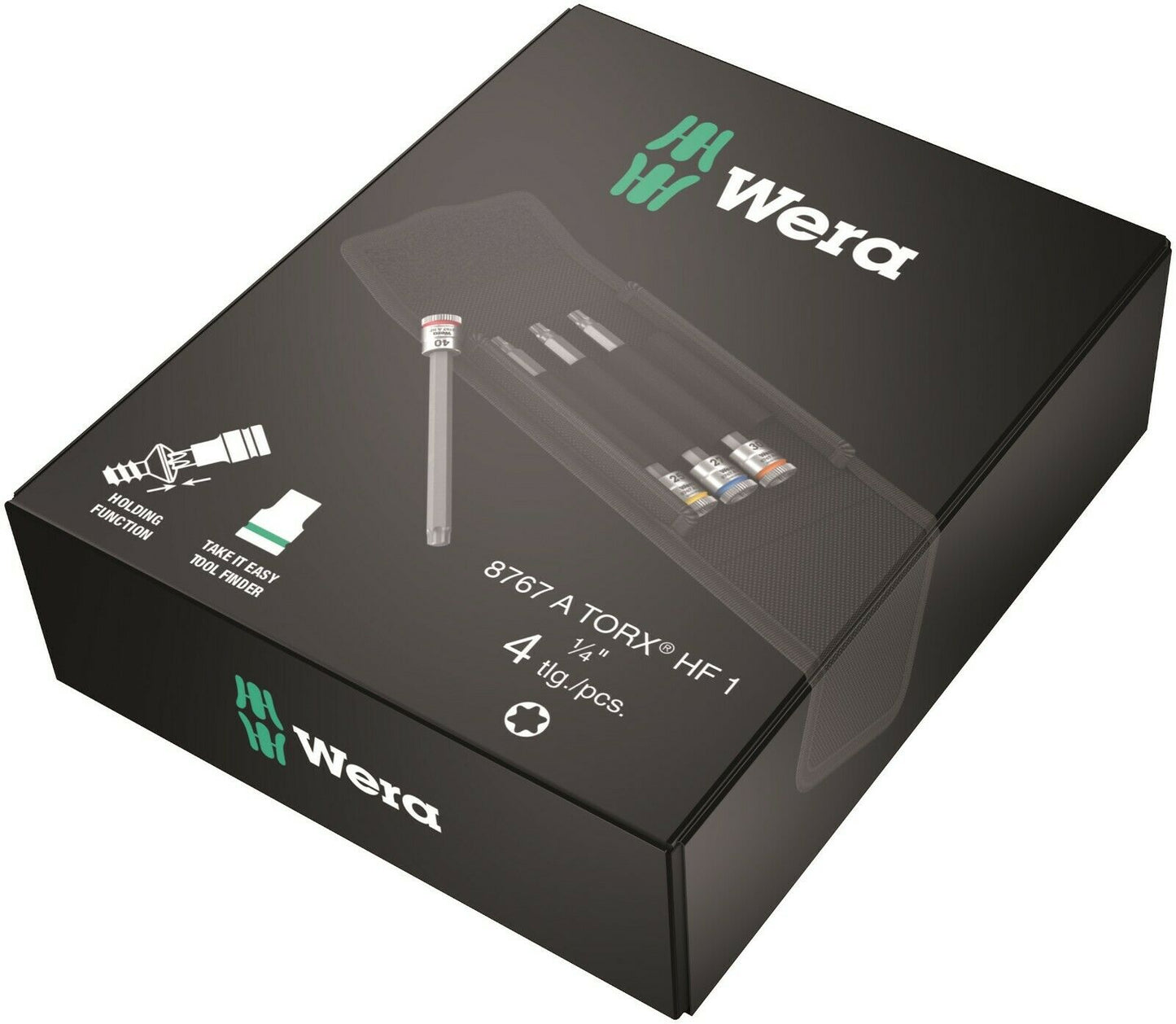 wera 8767 a torx® hf 1 zyklop socket set 1/4" drive 4 piece 05003375001