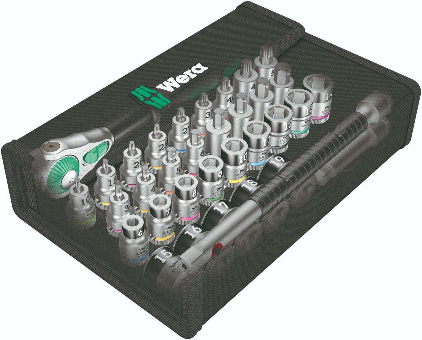 Wera 8100 SB All In Zyklop Speed Ratchet Set HF 3/8" Drive Metric 05003536001