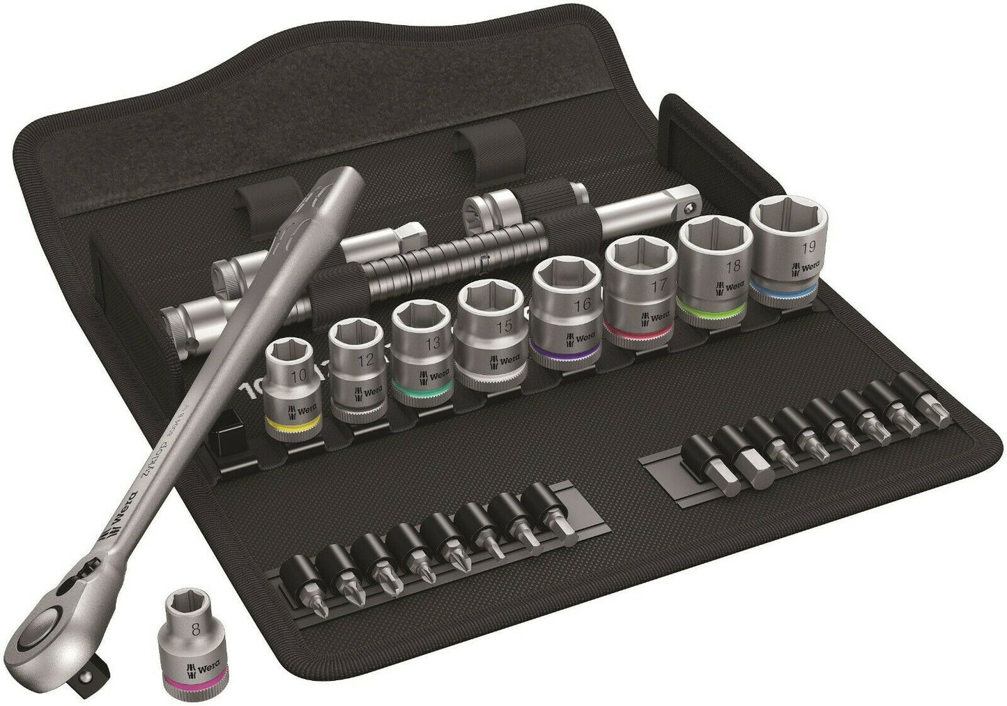 wera 8100 sb 8 zyklop metal switch ratchet set 3/8" drive metric 05004048001