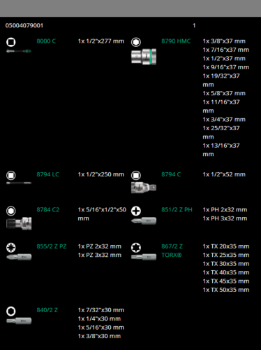 wera 8100 sc 9 zyklop speed ratchet set 1/2" drive sae 28 piece 05004079001