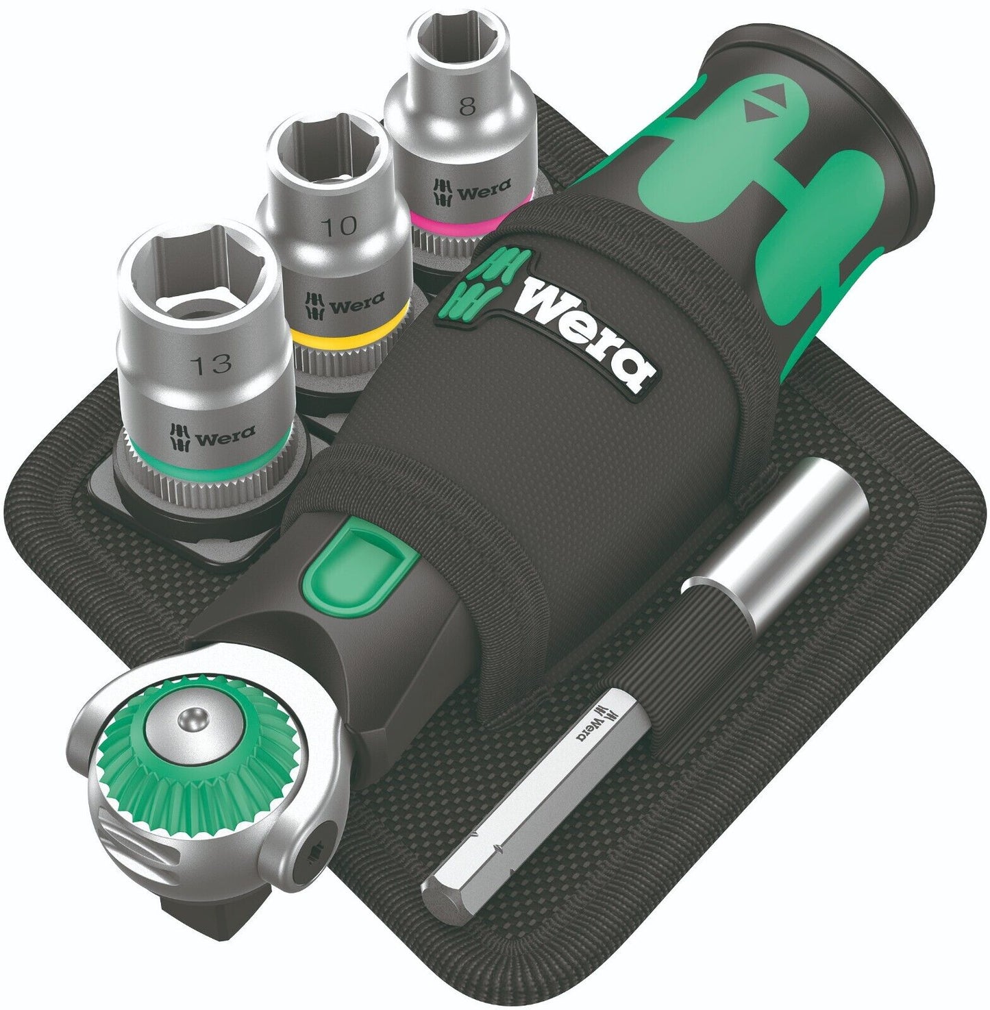 Wera 8009 Zyklop Pocket Set 2 Socket Wrench Set 3/8" Drive Metric 05004281001