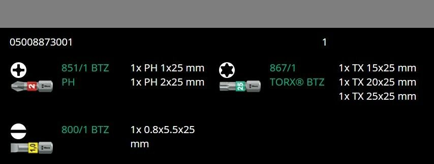 wera kraftform kompakt stubby magazine 1 screwdriver set 05008873001