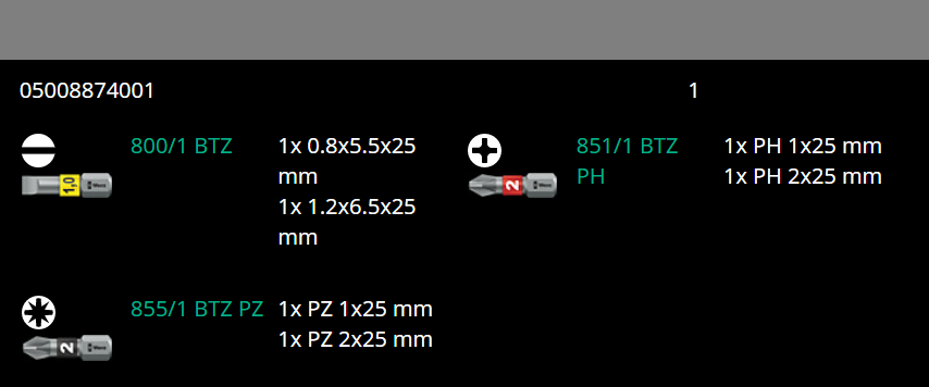 wera kraftform kompakt stubby magazine 2 screwdriver set 05008874001