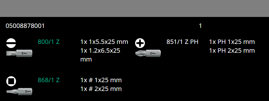 wera kraftform kompakt stubby magazine 5 screwdriver set 05008878001