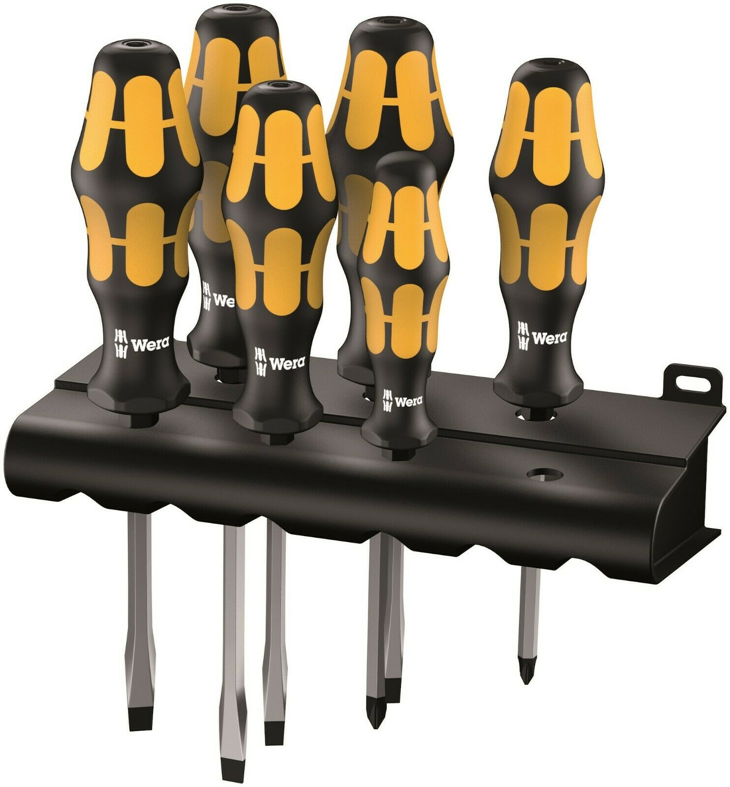wera 932/ s/6 kraftform chiseldriver screwdriver set with rack 05018283001