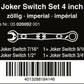 wera 6001 joker switch ratcheting combination wrench set sae 4 piece 05020092001