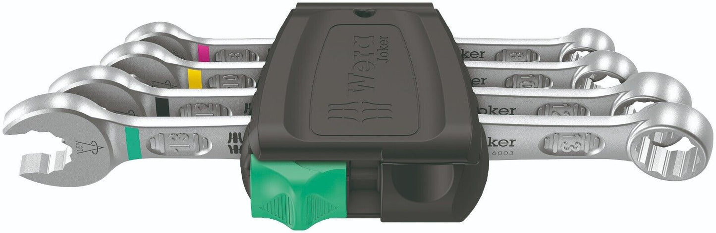 Wera 6003 Joker Combination Wrench Set 4 Pieces Metric 05020228001