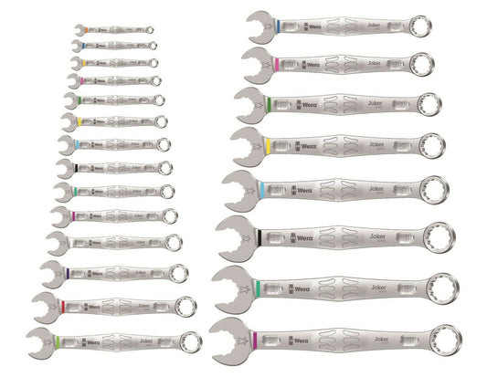 wera 6003 joker 22 set 1 combination wrench set 22 piece metric 05020232001