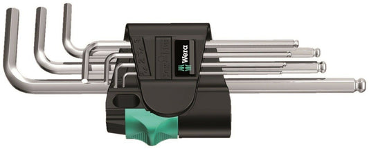 wera 950/7 hex-plus 1 l-key set chrome plated metric 7 pieces 05022181001