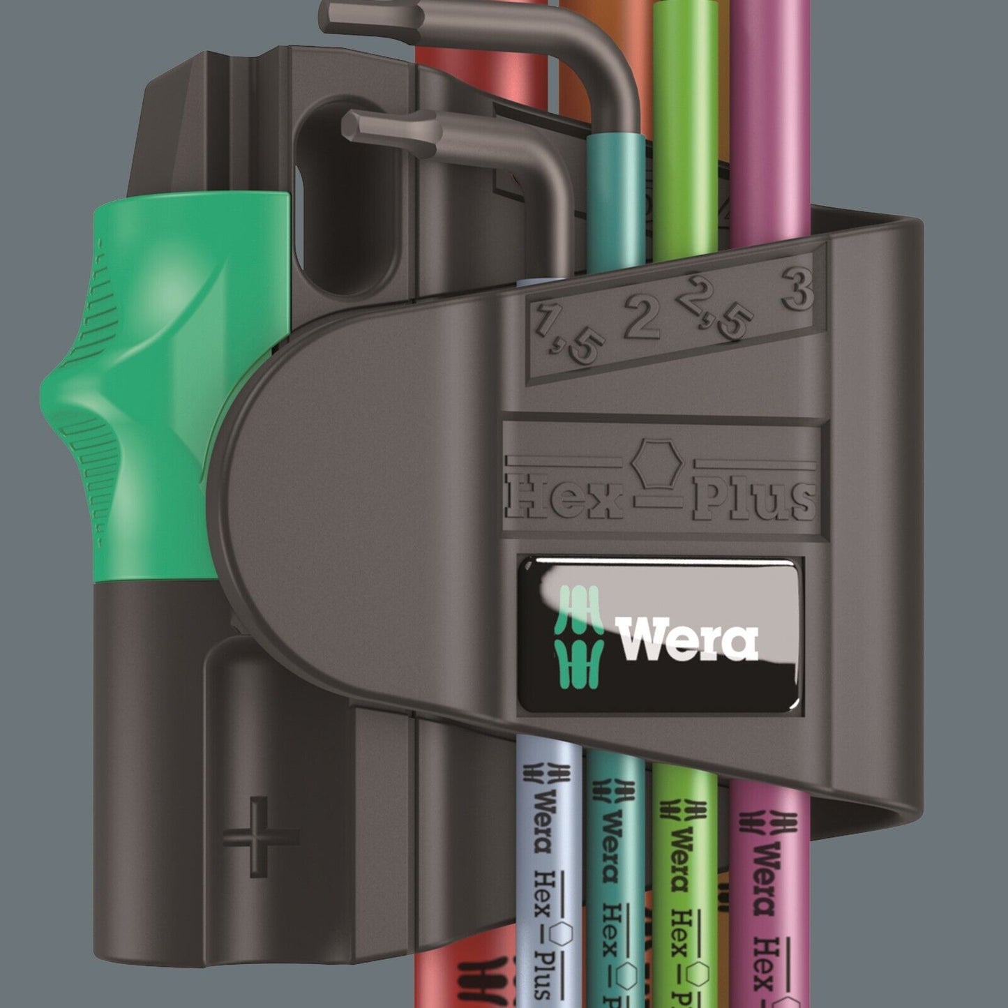 wera 950/7 hex-plus magnet 1 l-key set 7 piece metric 05022534001
