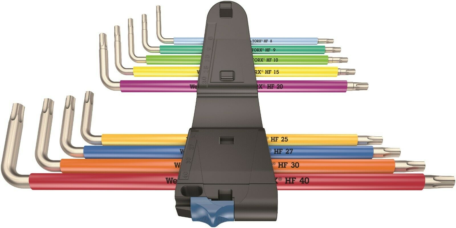 wera 3967/9 tx sxl multicolour hf stainless 1 torx® l-key set 05022689001