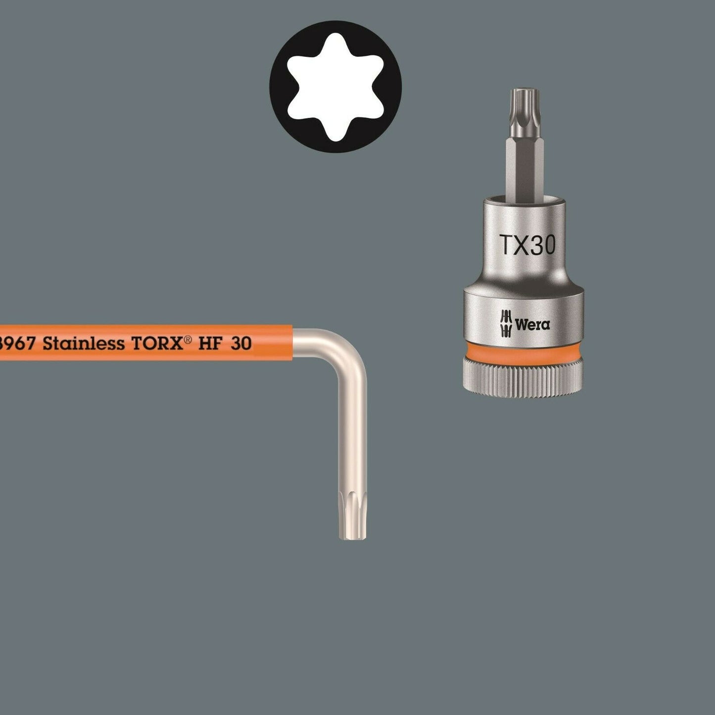 wera 3967/9 tx sxl multicolour hf stainless 1 torx® l-key set 05022689001