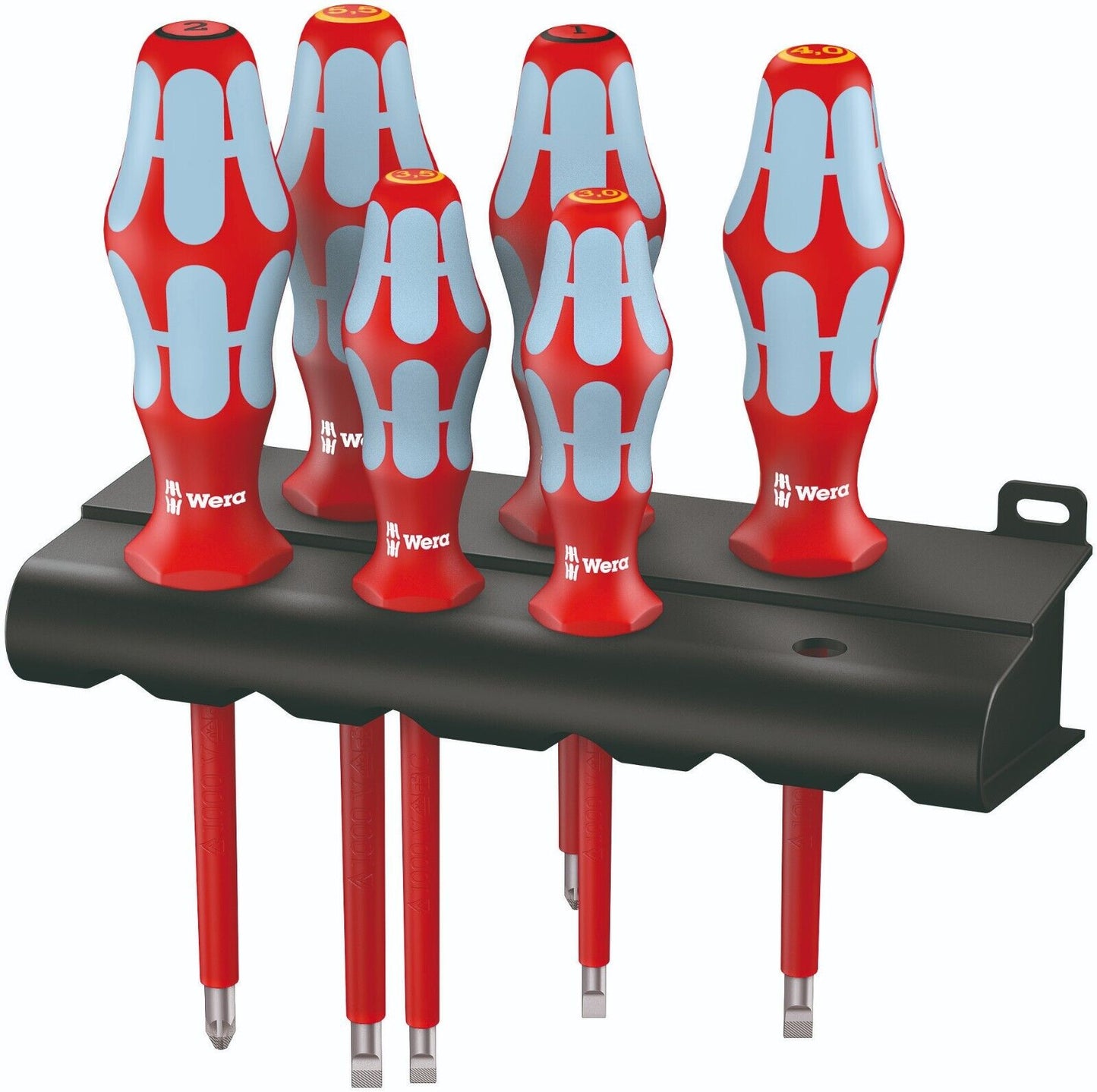 Wera 3165 i/6 VDE Stainless Steel Screwdriver Set With Rack 6 Pieces 05022745001