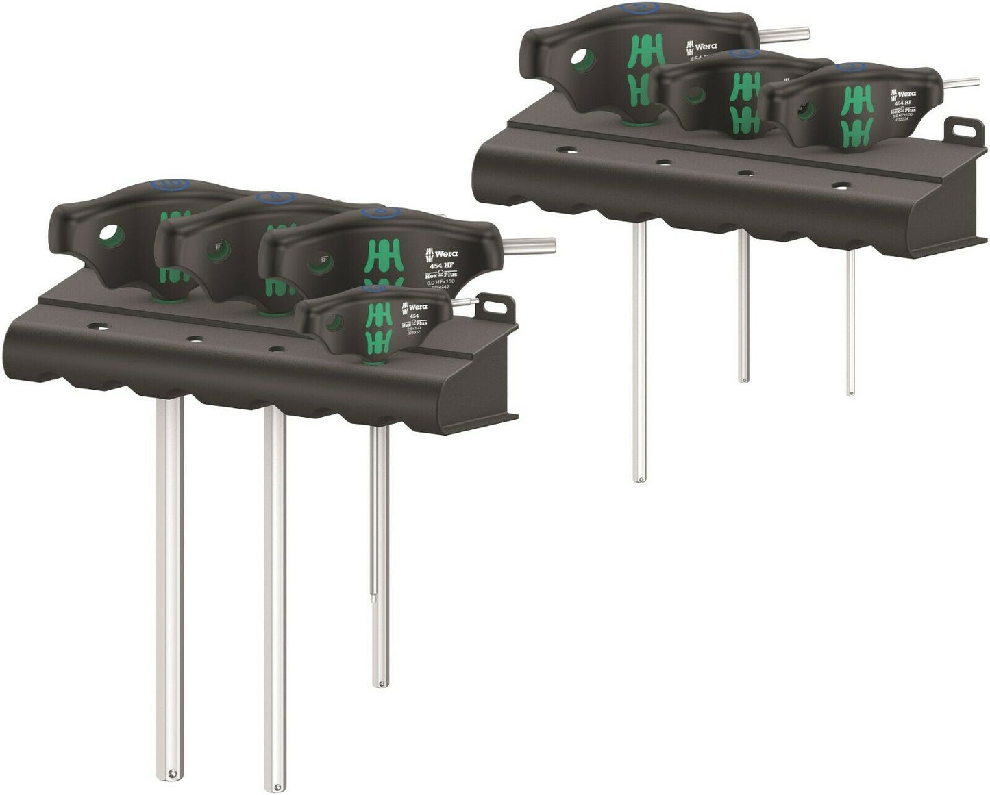 wera 454/7 hf set 1 hex plus t-handle screwdriver set with rack 05023450001