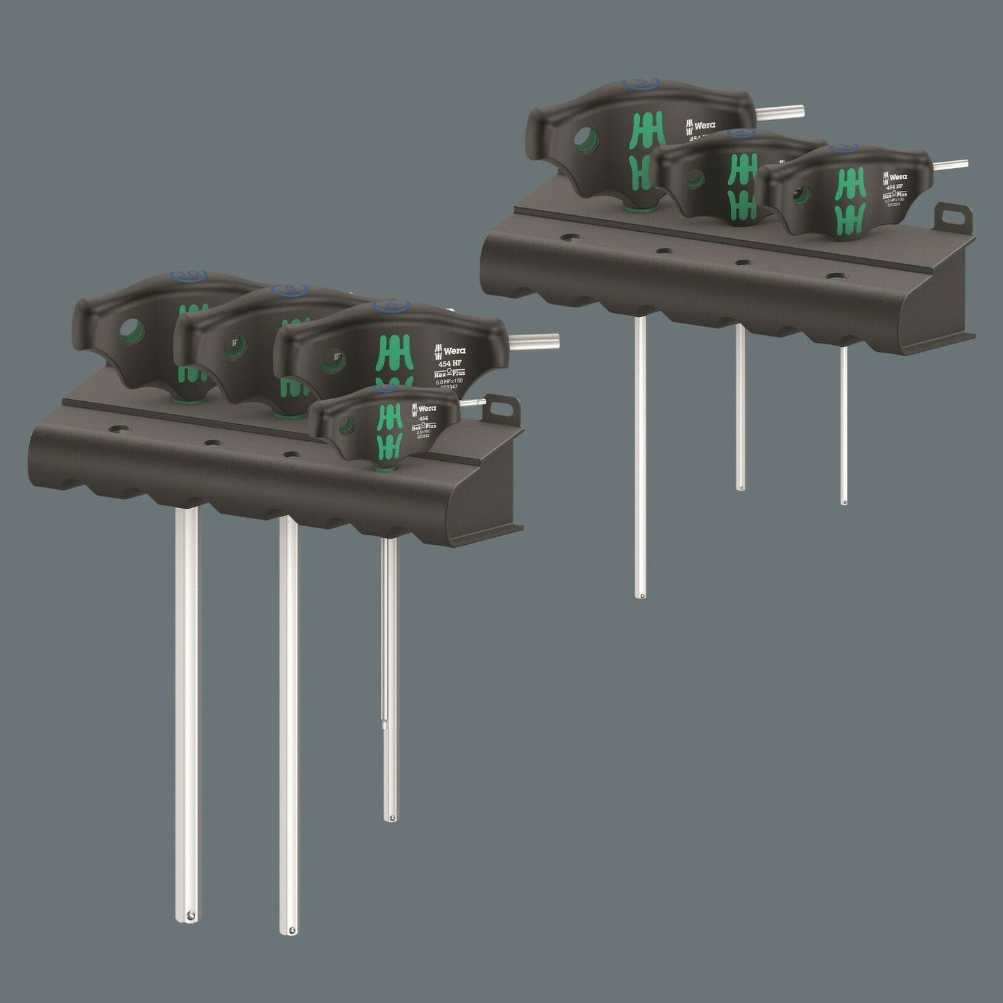 wera 454/7 hf set 1 hex plus t-handle screwdriver set with rack 05023450001