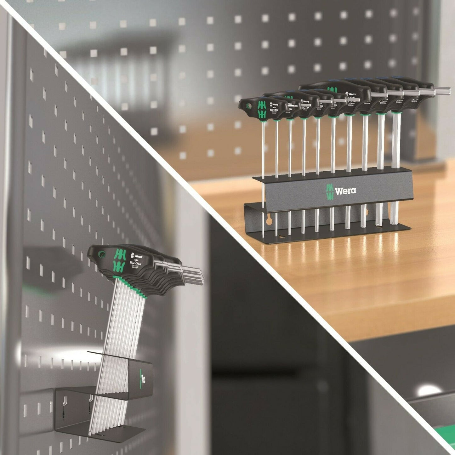 wera 454/10 hf set 2 hex-plus t-handle screwdriver set 7 piece sae 05023454001