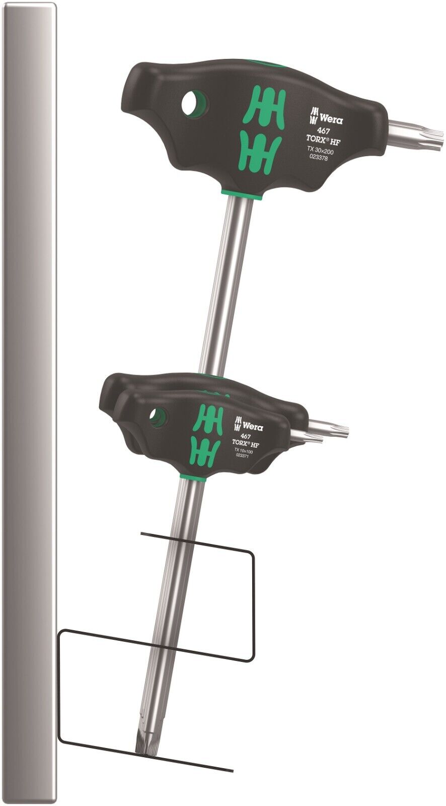 Wera 467/7 HF Set 2 TORX® T-Handle Screwdriver Set With Rack 7 Piece 05023456001